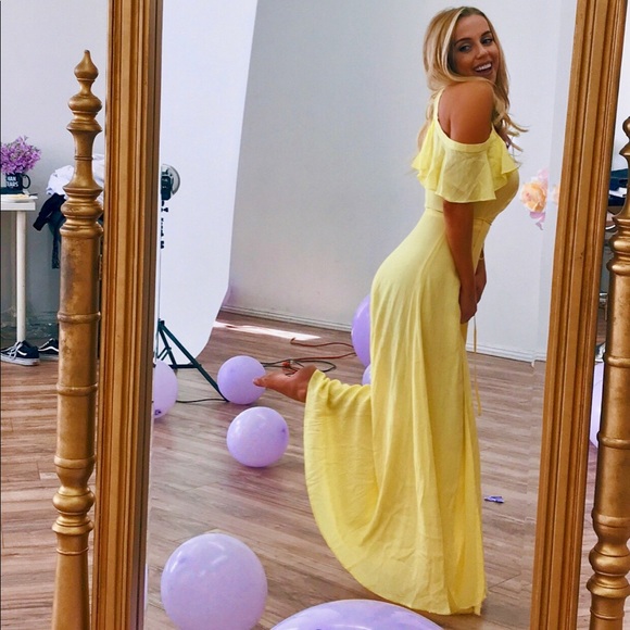 privacy please yellow dress